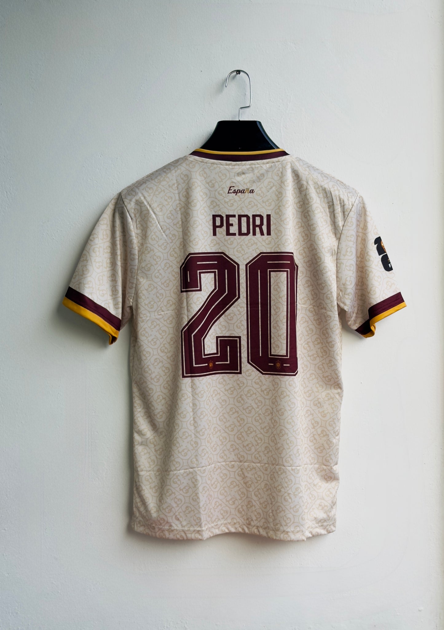 Pedri Spain 2026 World Cup away Jersey Half Sleeve embroidery