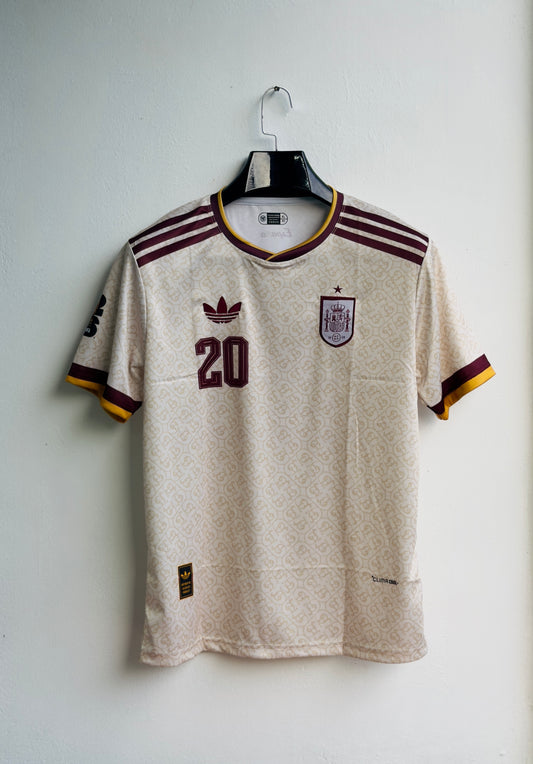 Pedri  Spain 2026 World Cup away Jersey Half Sleeve embroidery